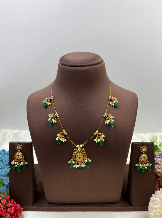 Yukti Heritage Necklace Set close-up view
