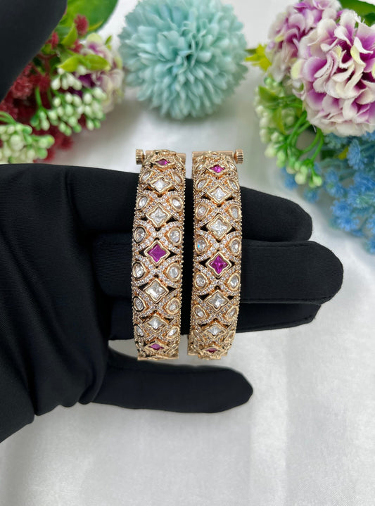 Valoura Moissanite Kundan Bangles