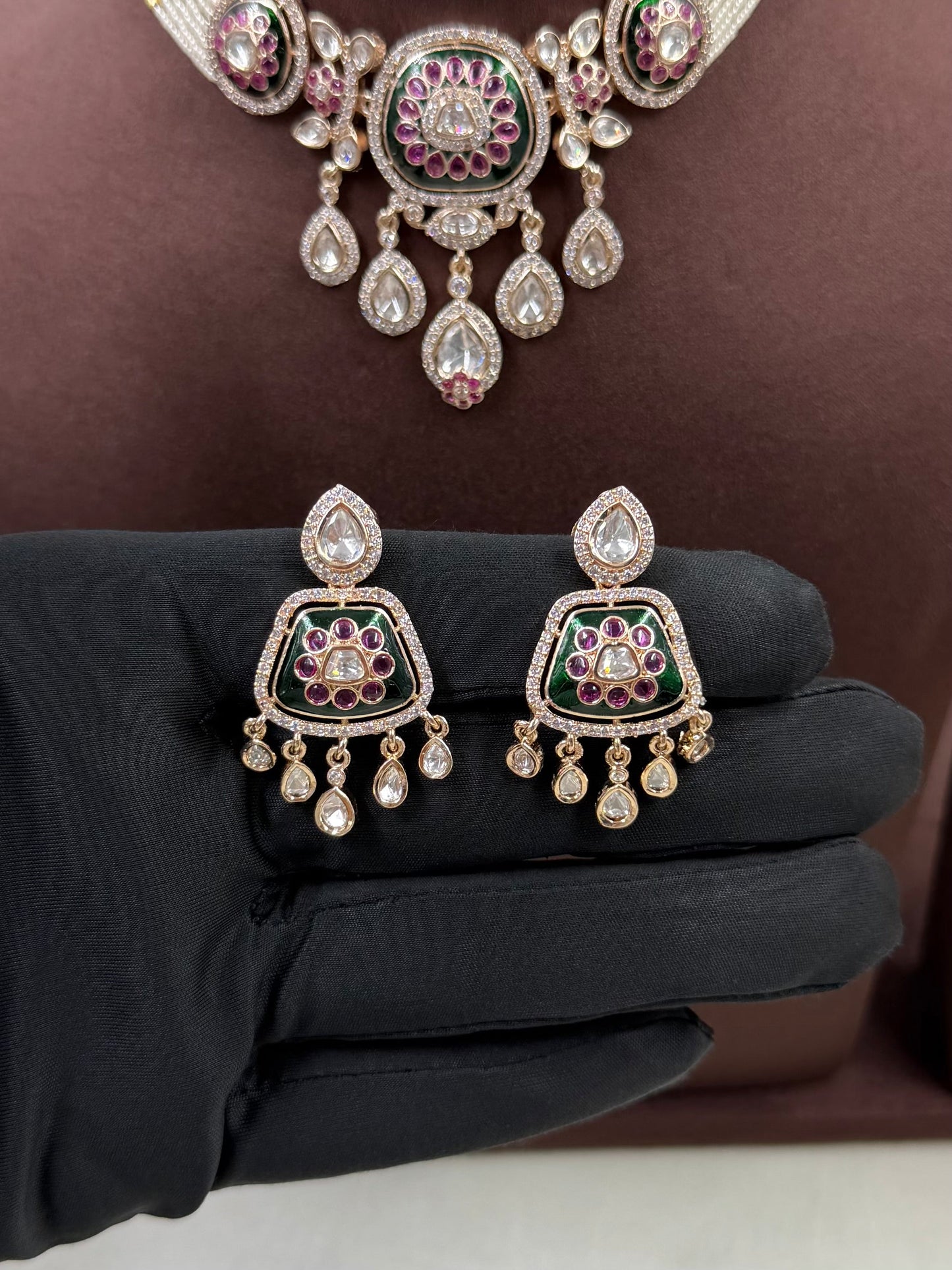Nidhi Moissanite Necklace Set