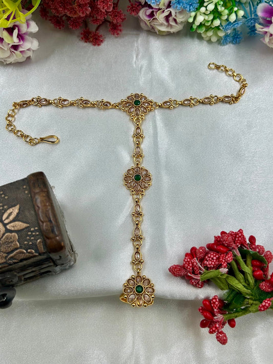 Mayuri Traditional Gold Hath Panja (One Pis)
