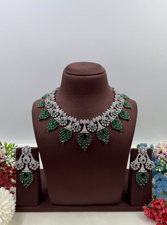 American Diamond Necklace Set close-up view