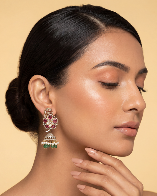 Sapna Victorian Flower Design Jhumka