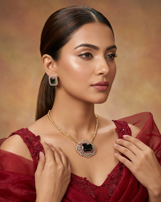 Payal Victorian Traditional Hasli Set