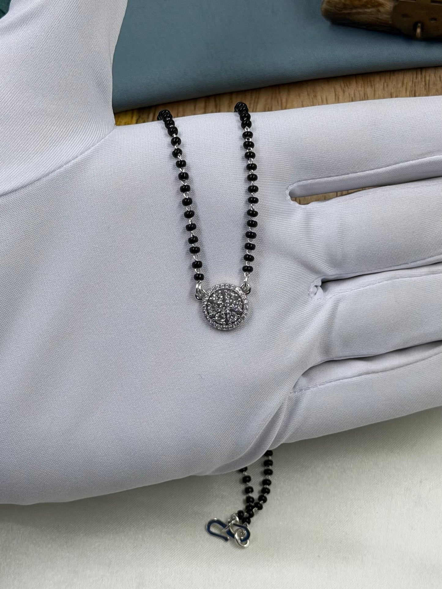 Round Shaped Silver Mangalsutra