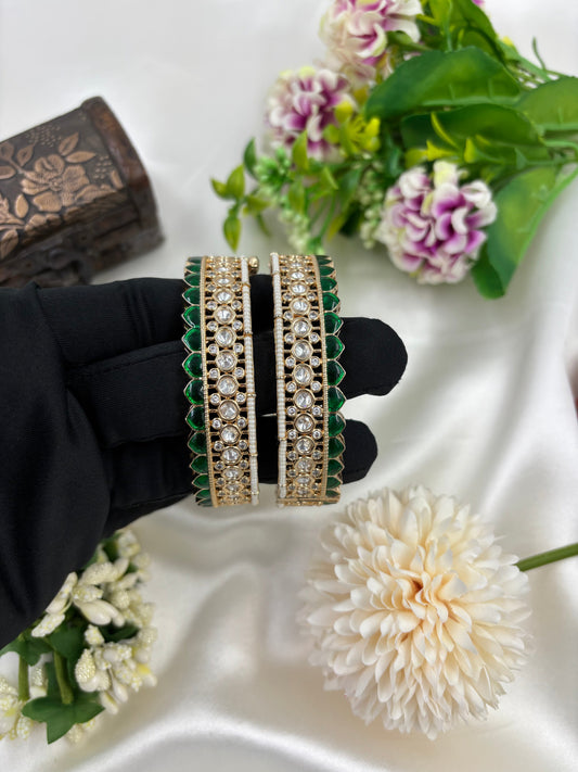 Vinita Premium Moissanite Kundan Bangles