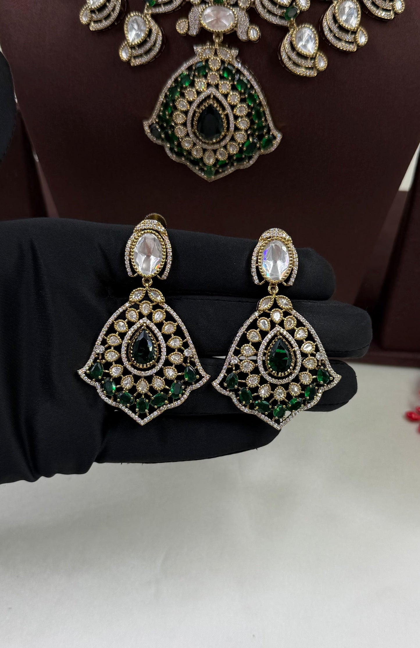 Sara Victorian Moissanite Necklace Set