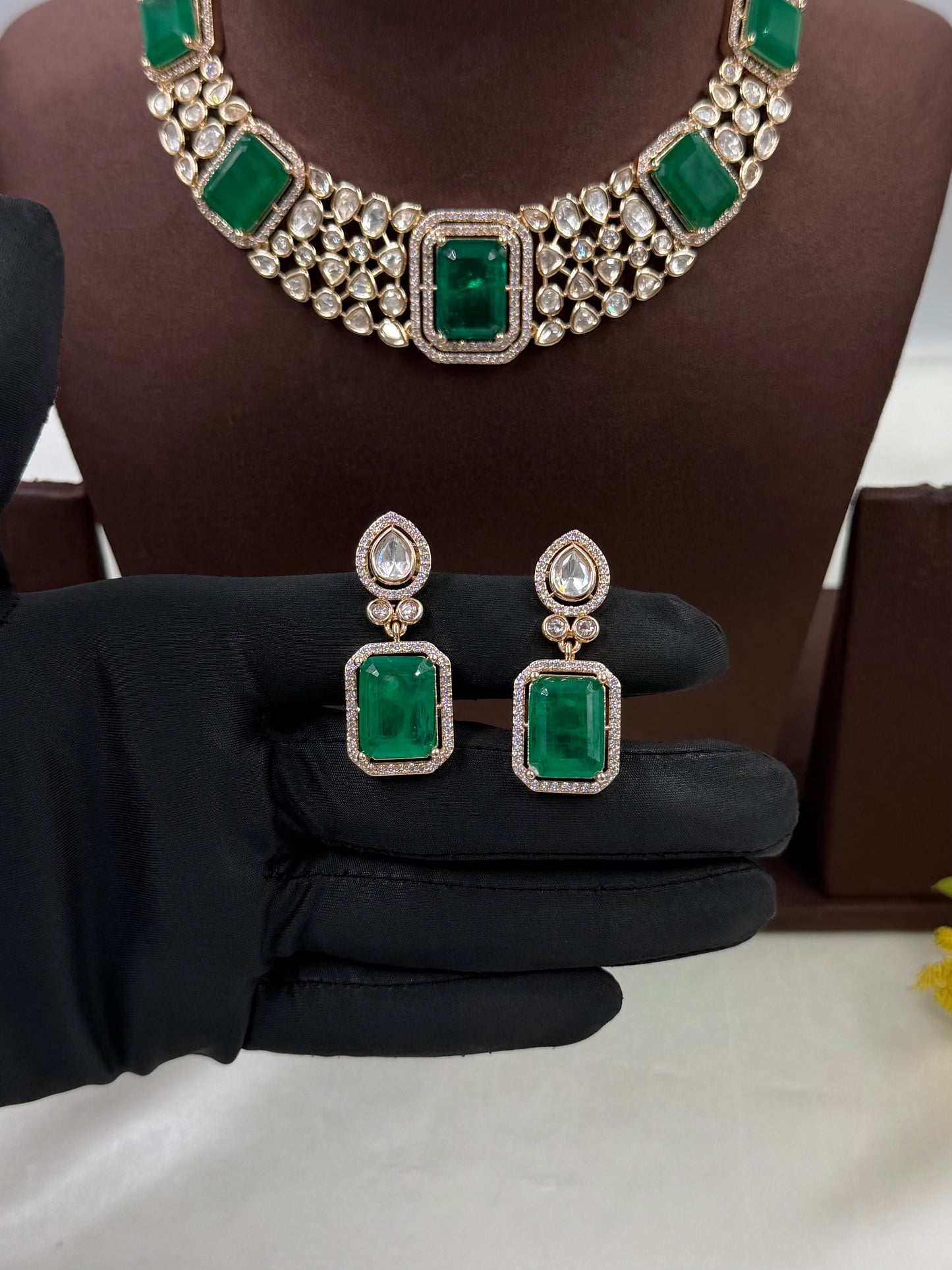 Disha Moissanite Premium Necklace