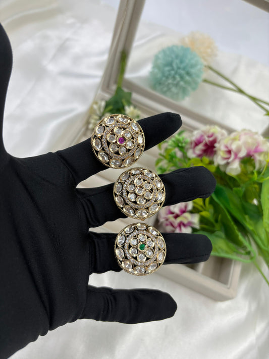 Noya Premium Moissanite Kundan Fingering
