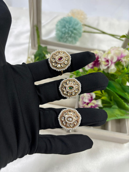 Imaz Premium Moissanite Kundan Fingering