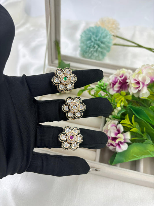 Lipa Premium Moissanite Kundan Fingering