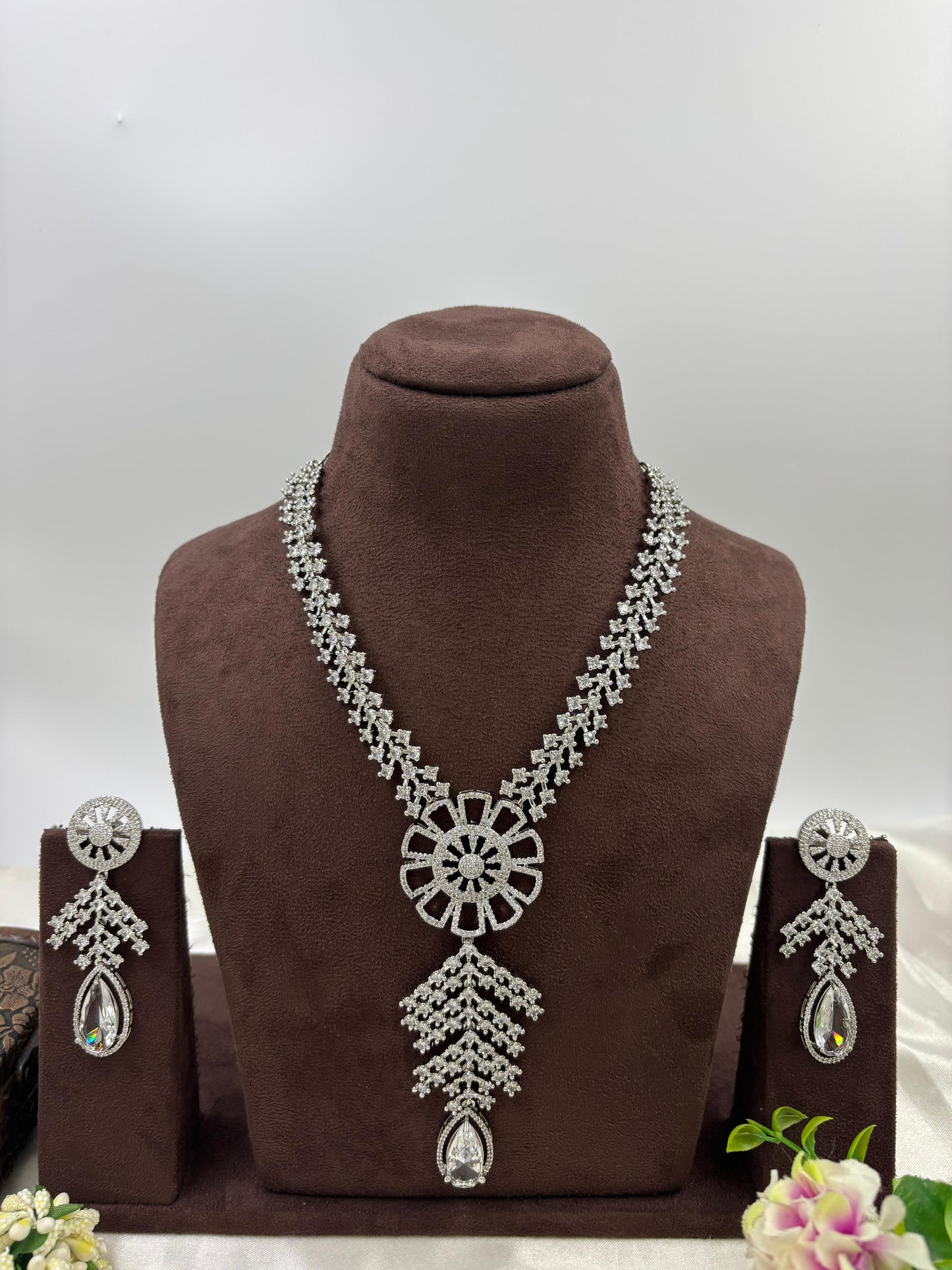 Remi Premium American Diamond Necklace Set