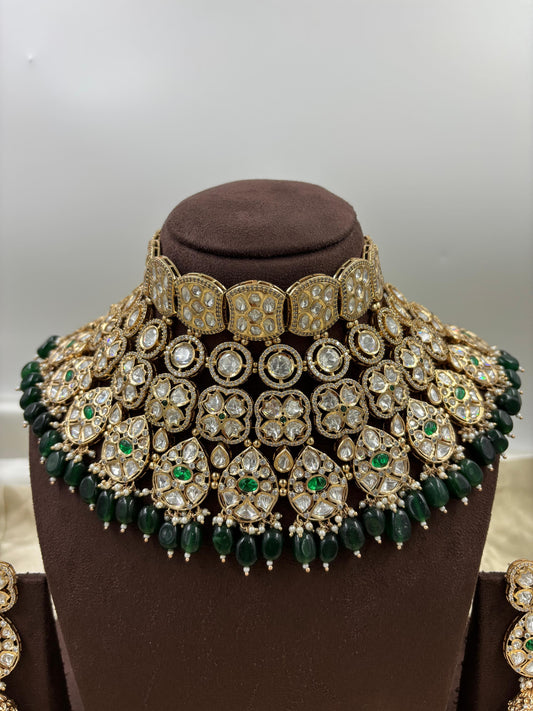 Giva Premium Moissanite Kundan Bridal set