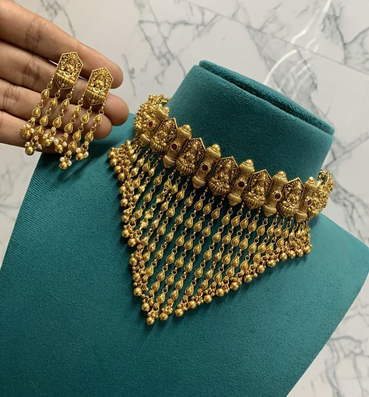 Devika Heritage Temple Chokar Necklace.