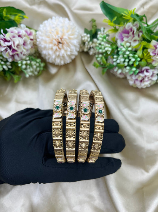 Harmony Rajwadi Four Pic Pearl Bangles