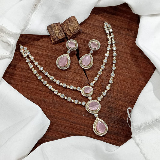 Rose Quartz Victorian Necklace Set