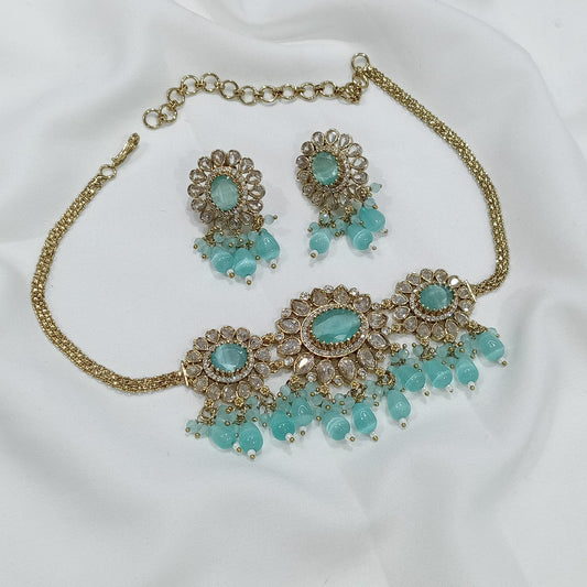 Veena Floral Victorian Necklace set