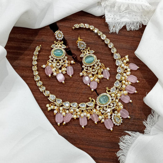 Delicate Peacock Victorian Necklace Set