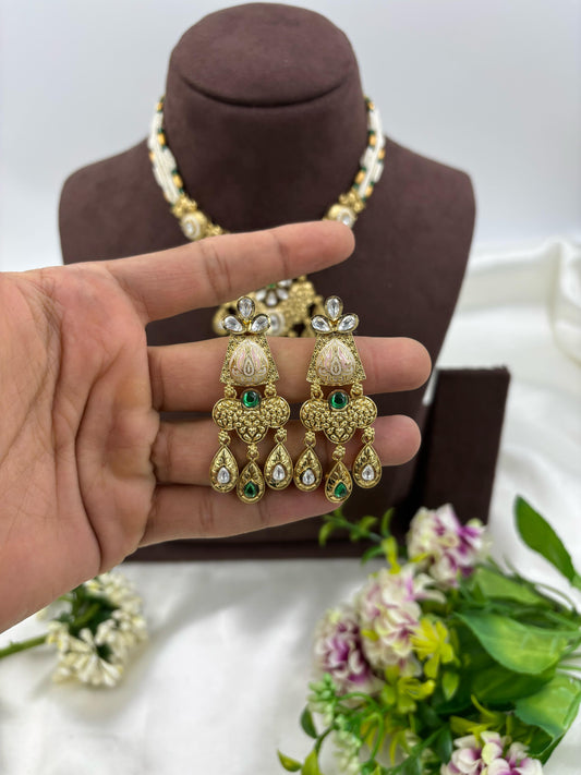 Reeja Antique Gold Necklace Set
