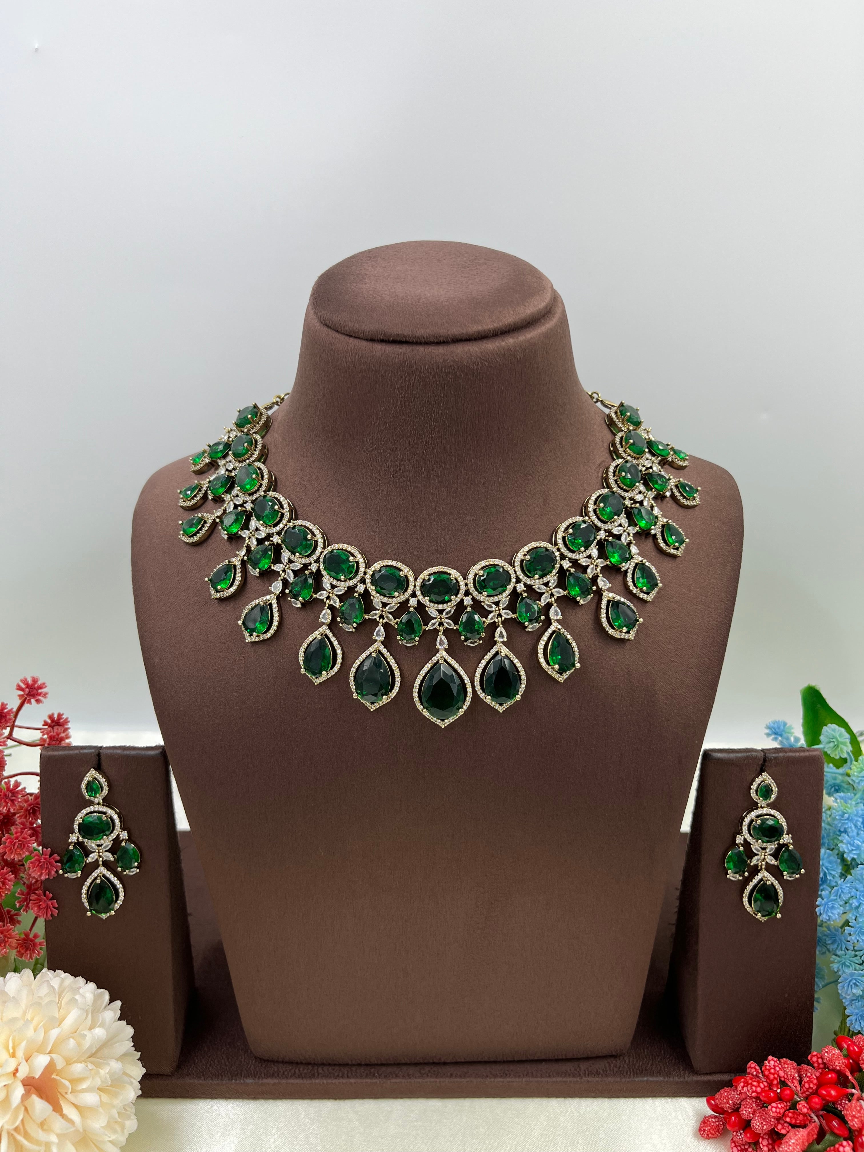 Viba Necklace Set worn styled with traditional outfit