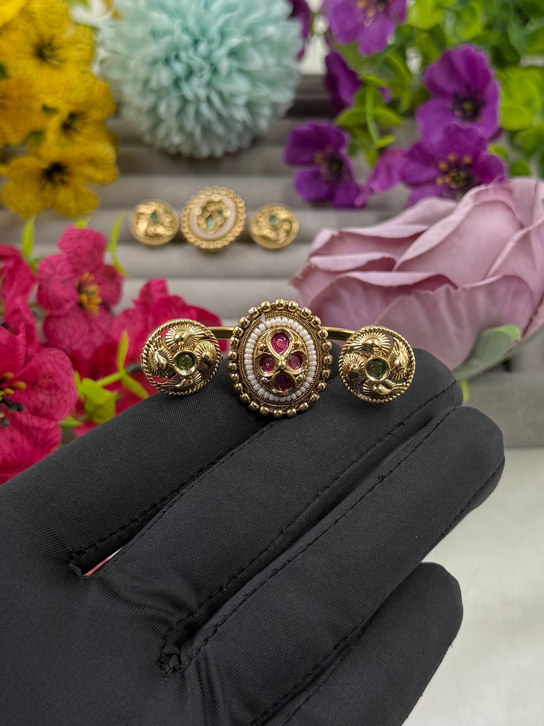 Kriti Finger Ring worn styled with traditional outfit