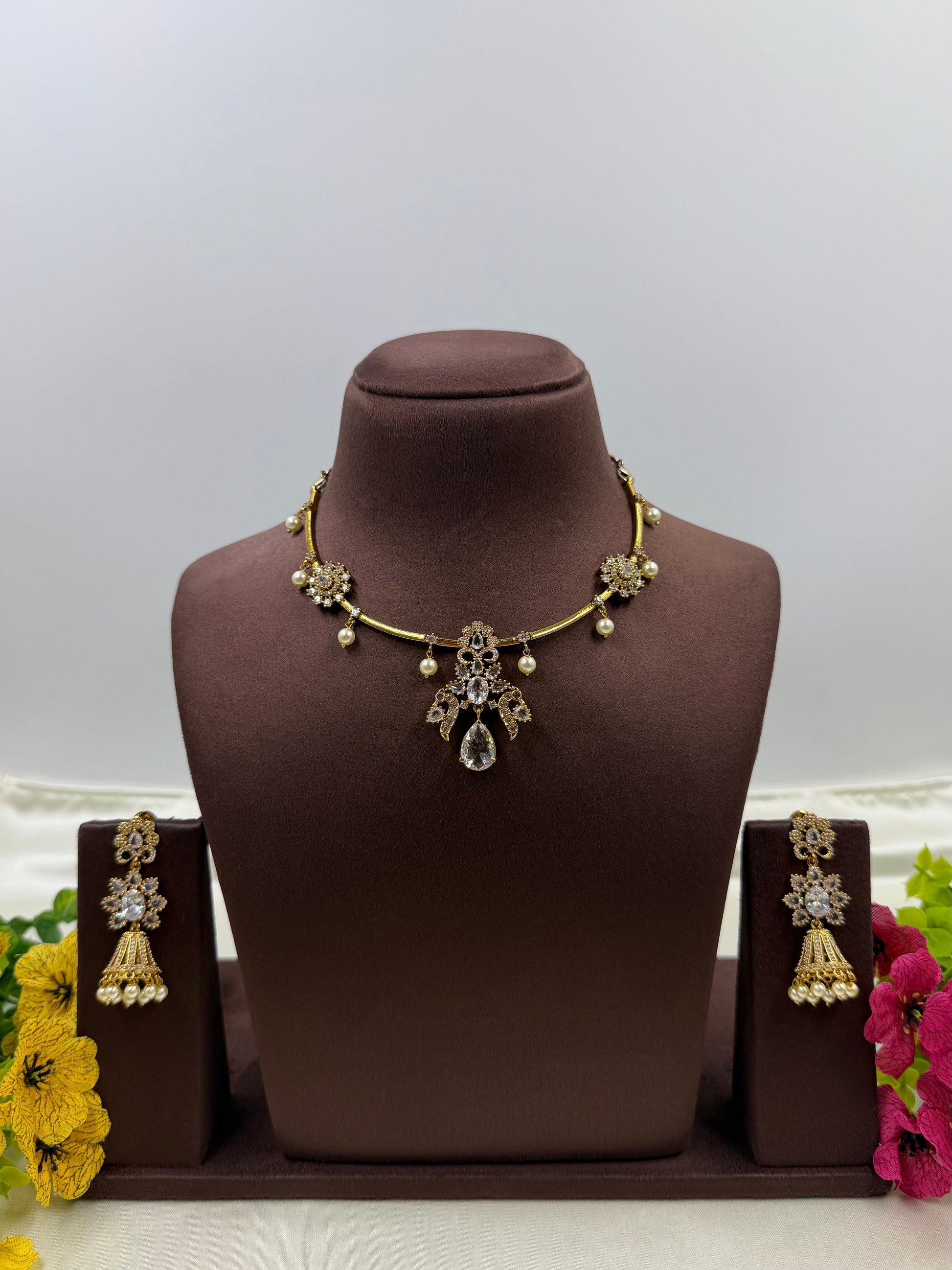 Rohini Necklace Set full product photo on plain background