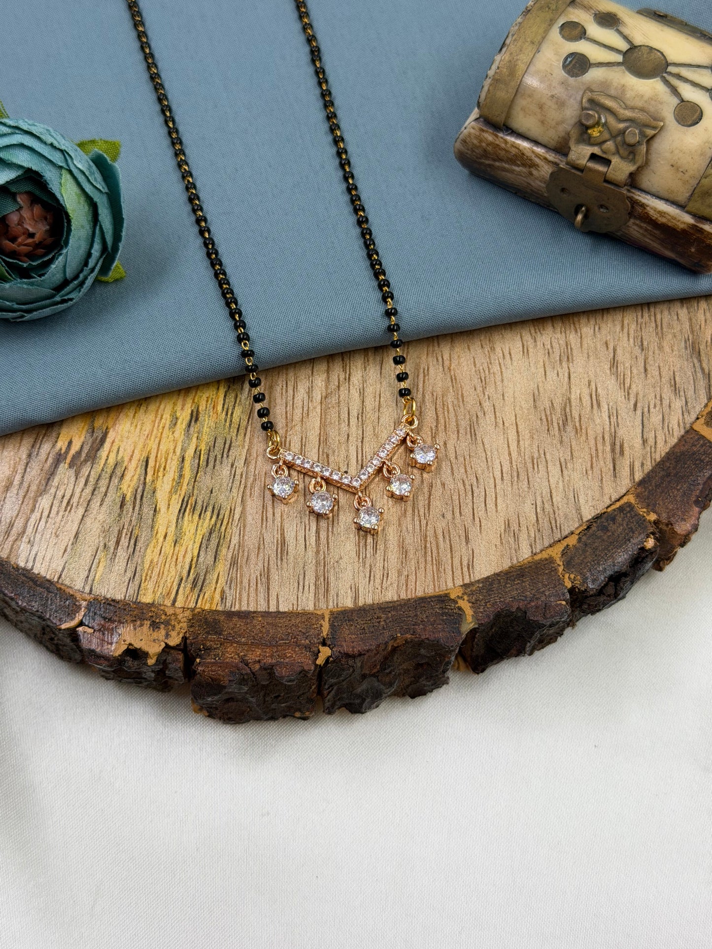V-Shaped Rose Gold Mangalsutra