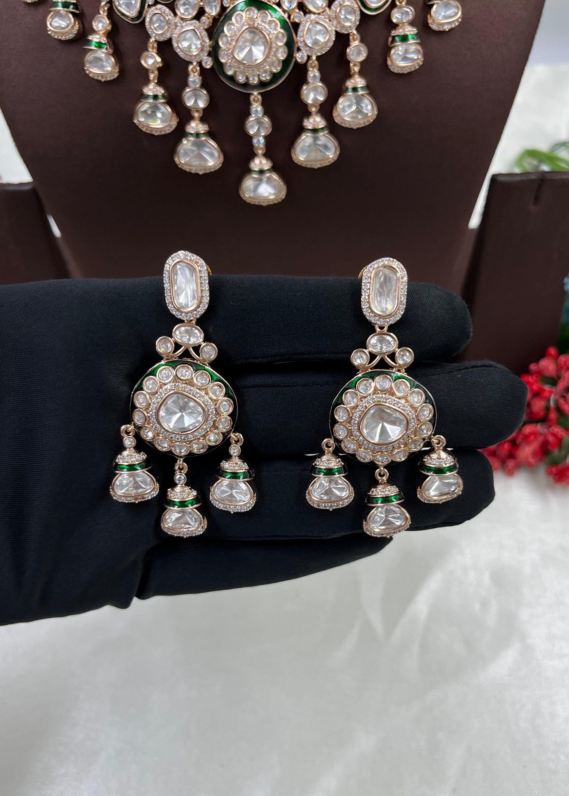Meher Choker Necklace Set worn styled with traditional outfit