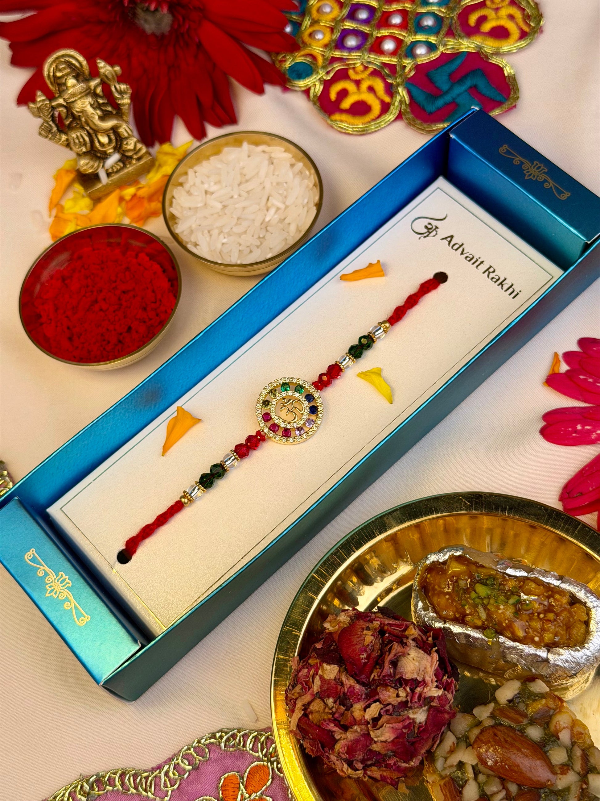 Rakhi detail shot showing intricate work