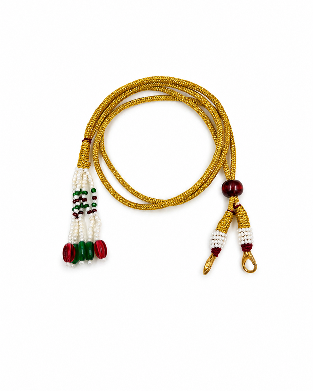 Golden Single Moti Necklace Dori