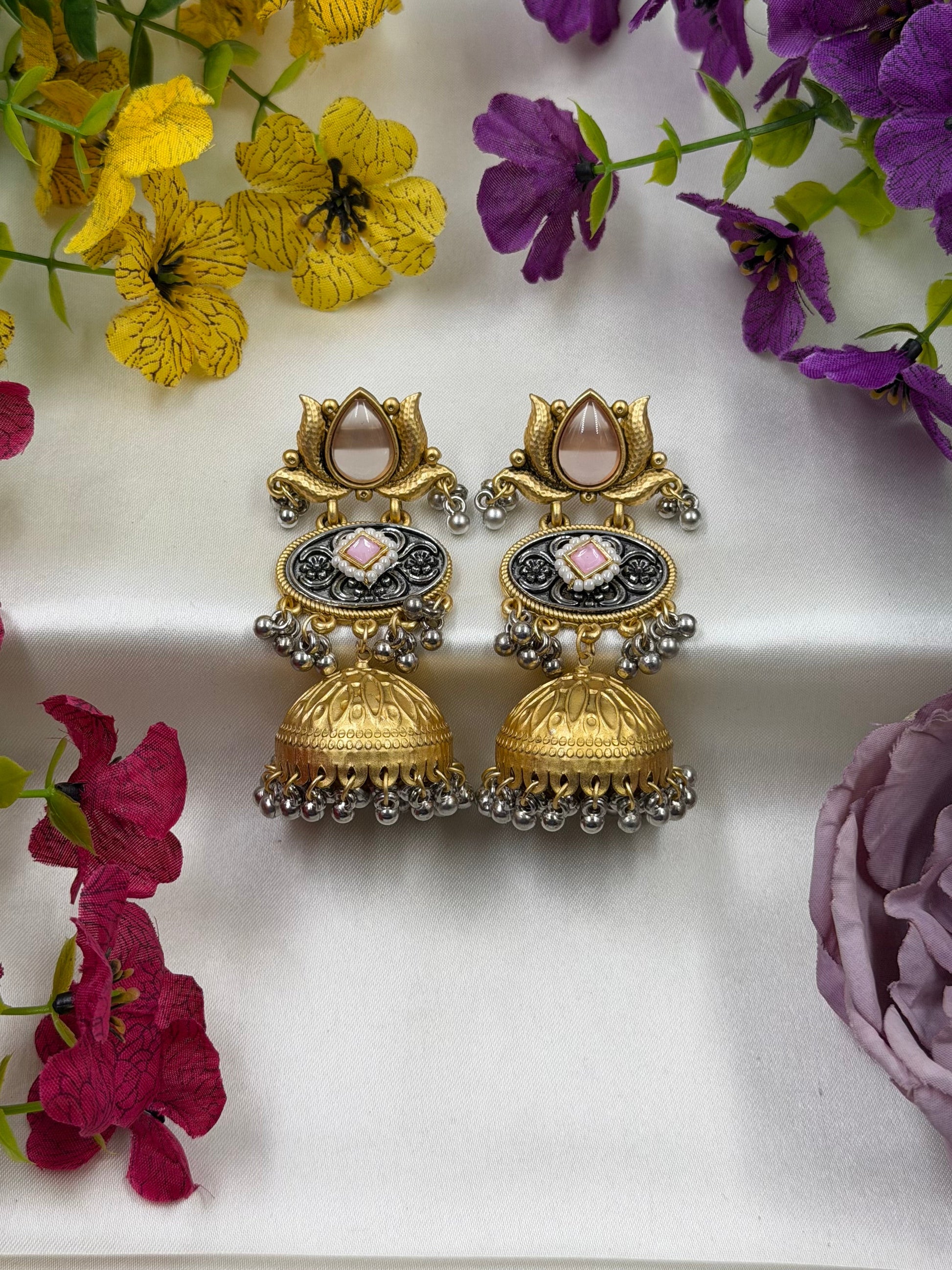 Siddhi Earrings worn styled with traditional outfit