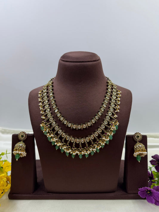 Shubhangi Necklace Set worn styled with traditional outfit