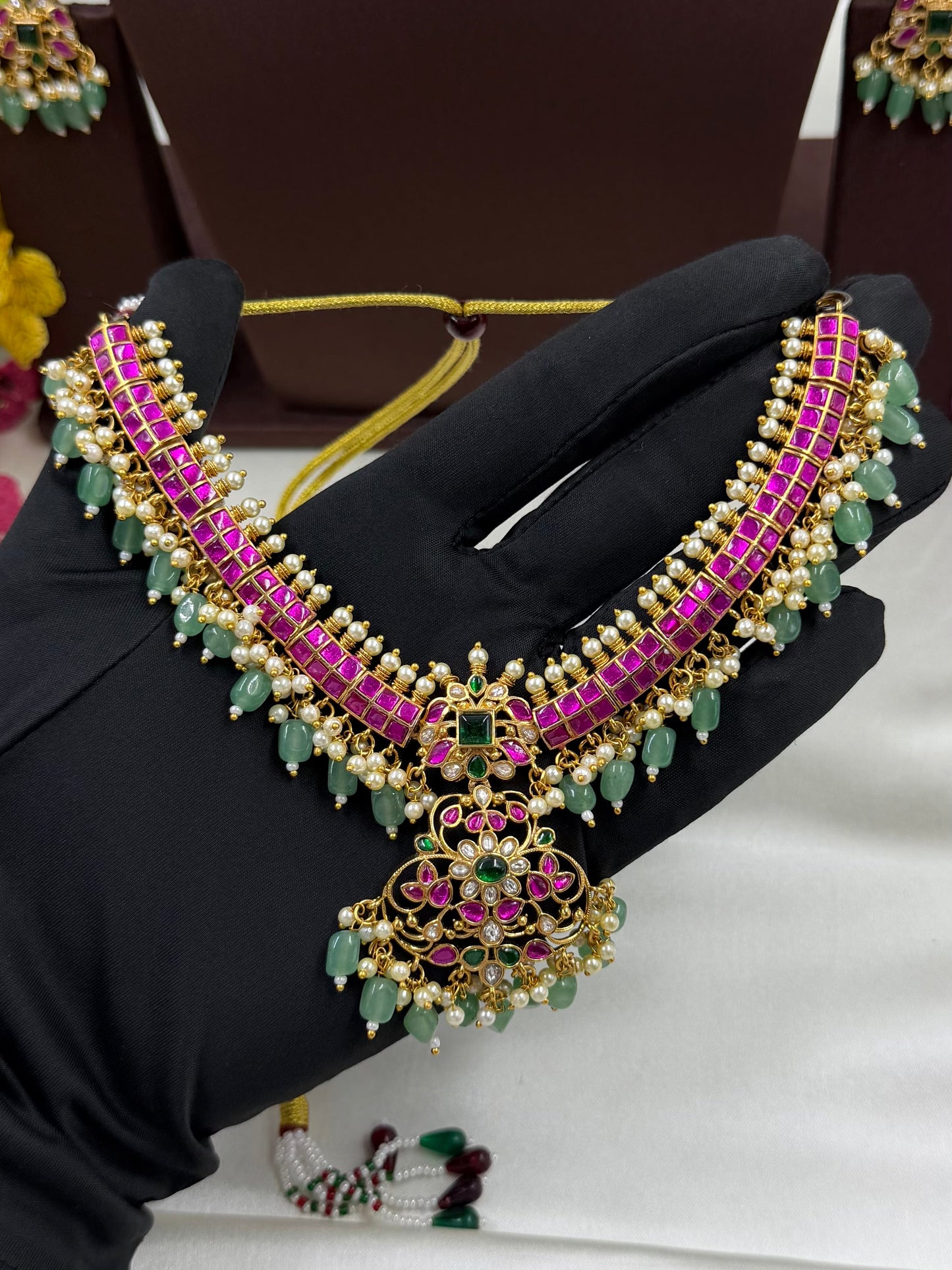 Prachi Pachi Kundan Necklace Set