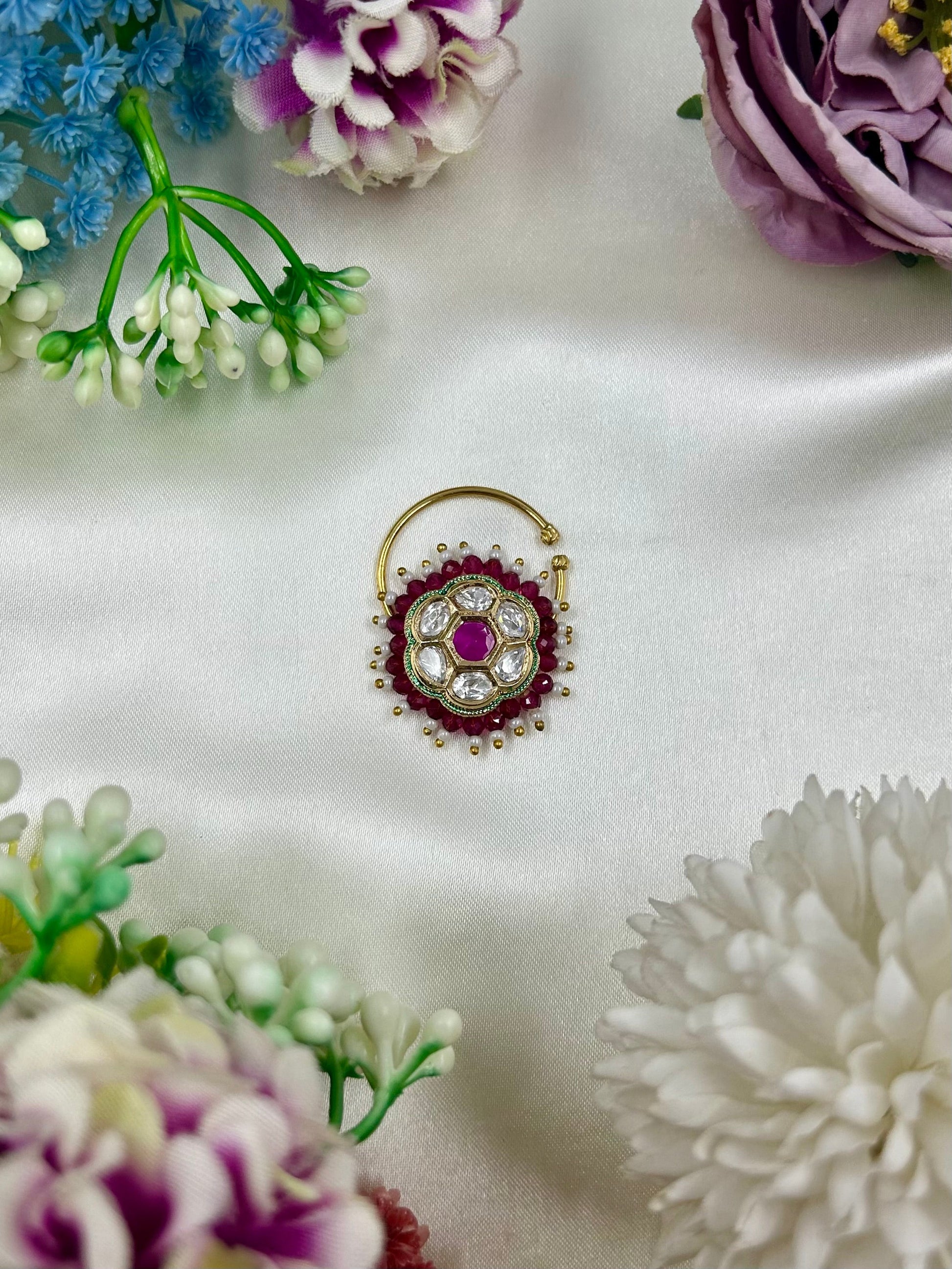Green Nose Ring detail shot showing intricate work