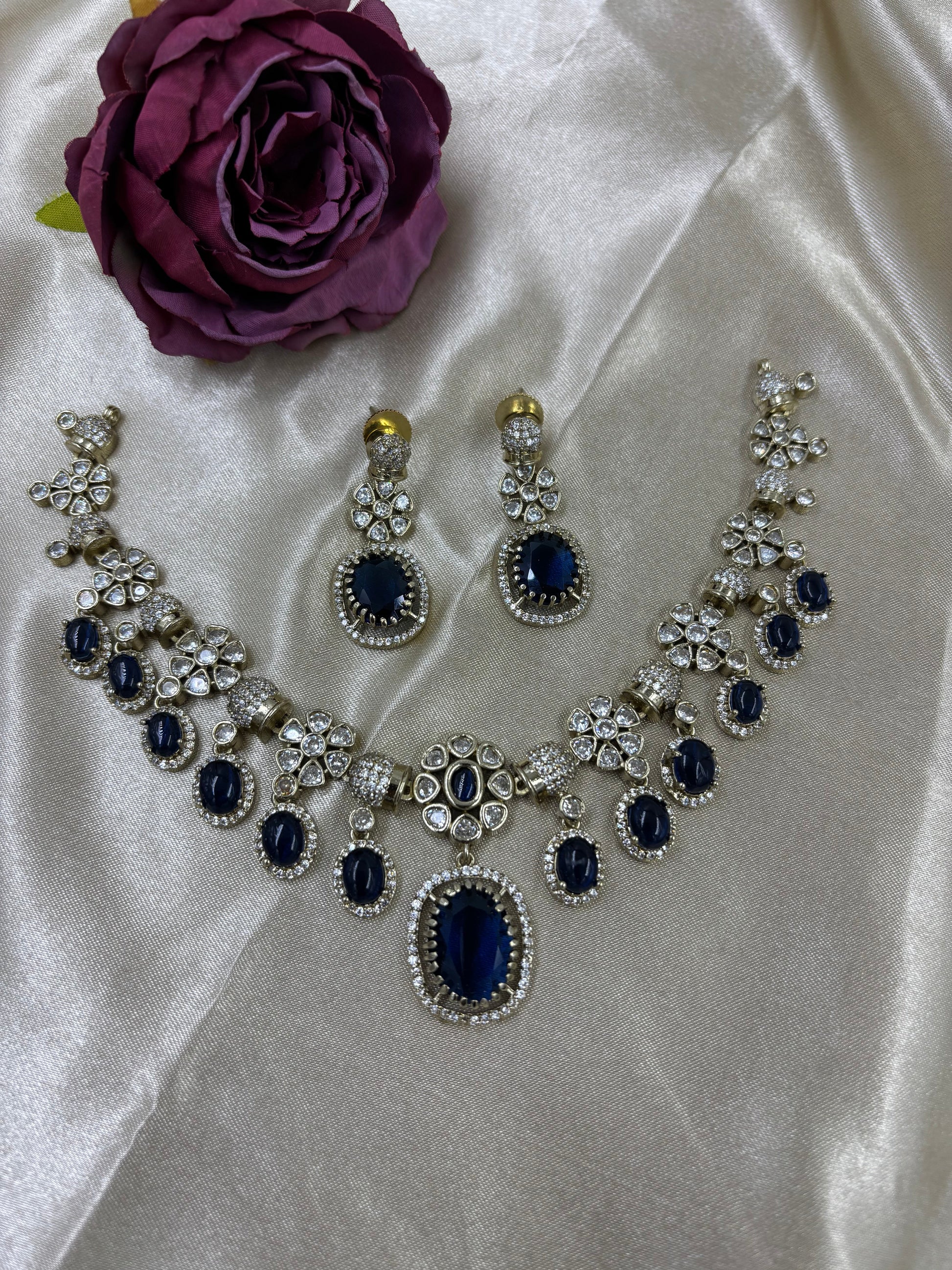 Purple Jewellery detail shot showing Victorian work