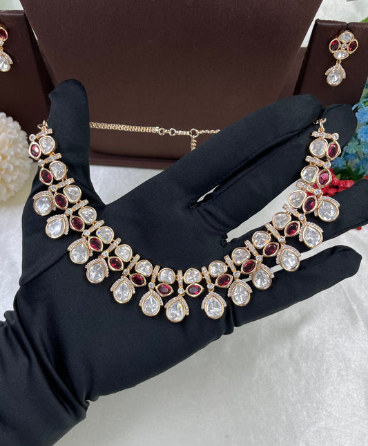 Laurita Moissanite Kundan Necklace
