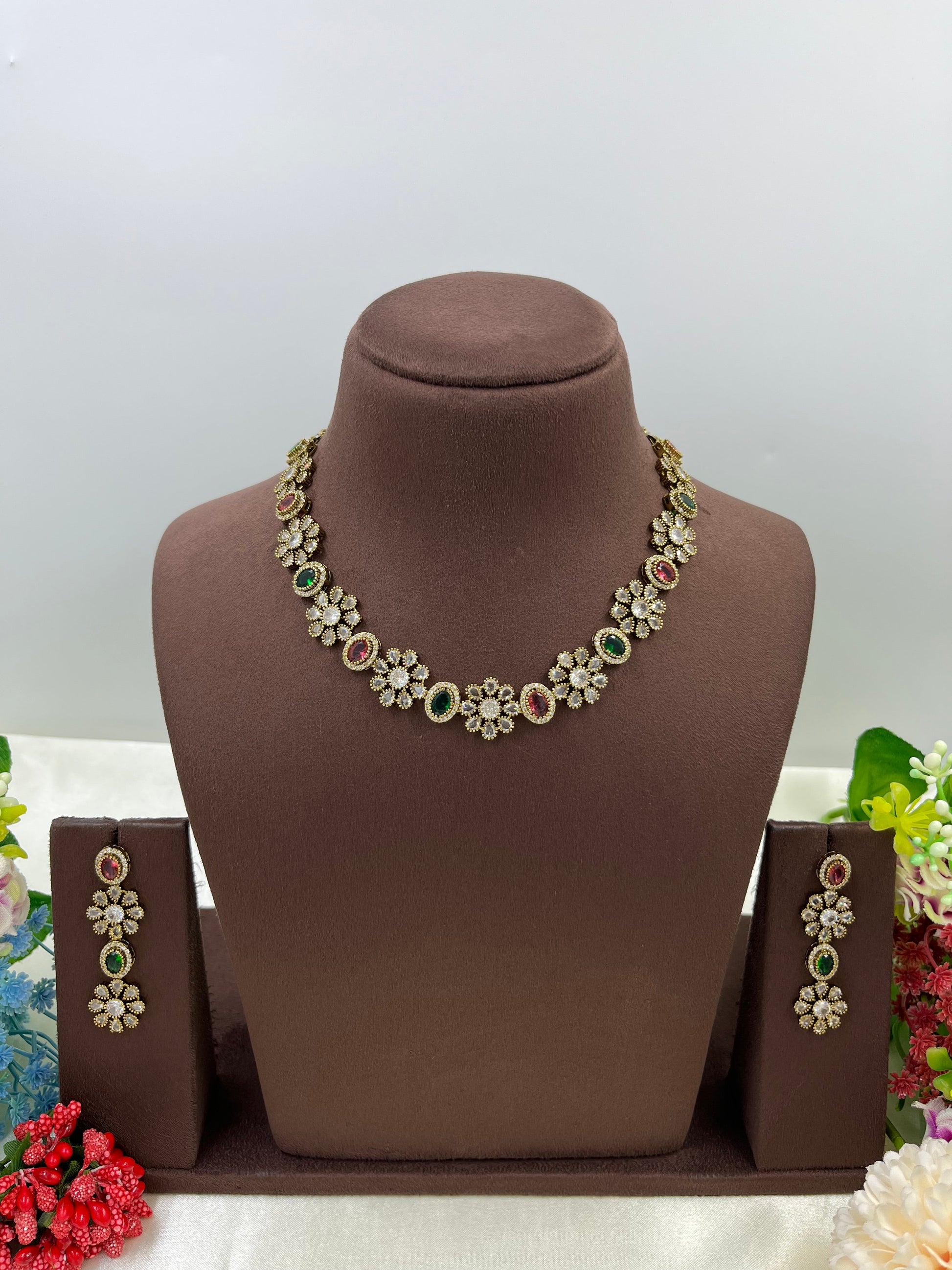 Renu Necklace Set worn styled with traditional outfit