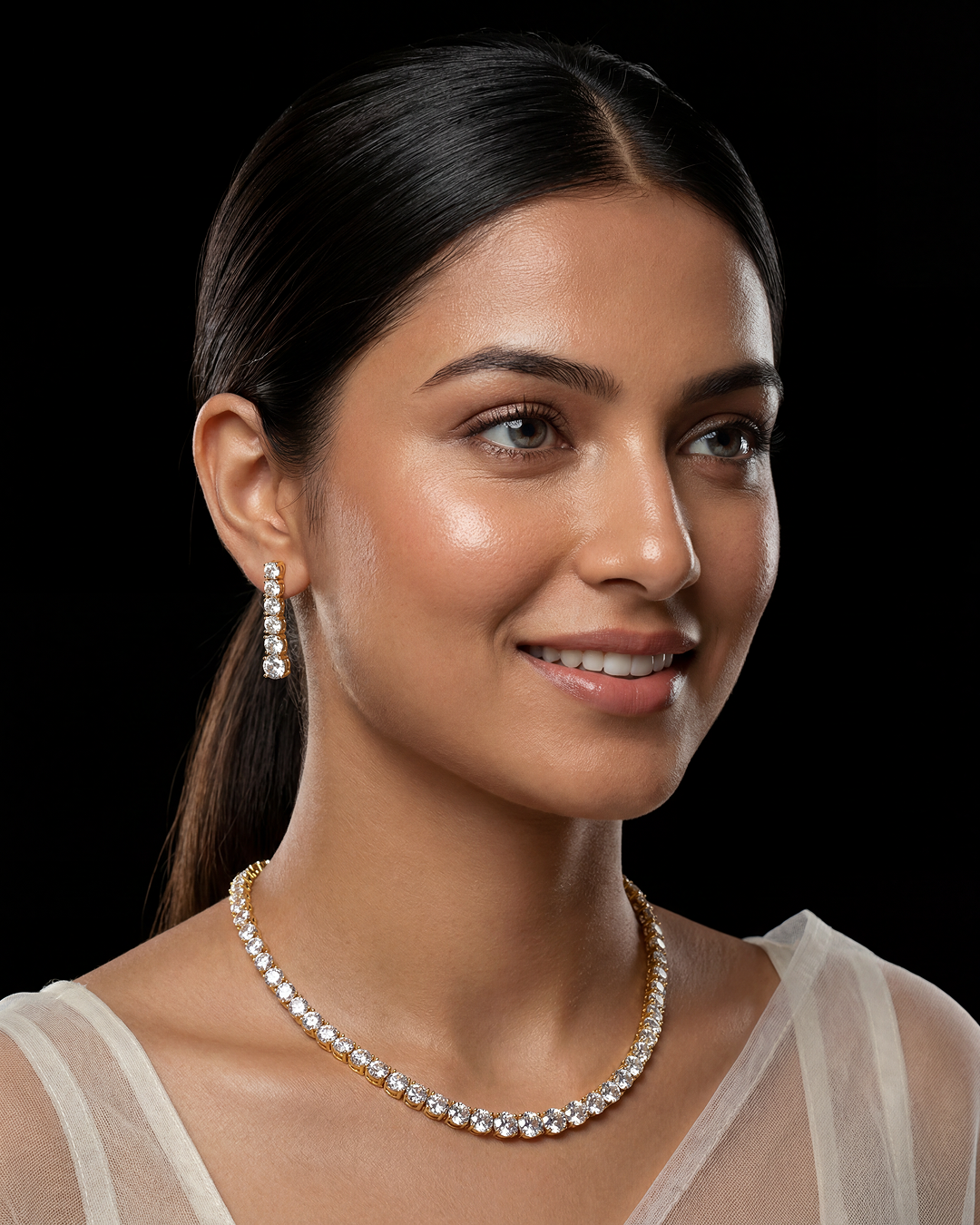 Avni American Diamond Delicate Necklace