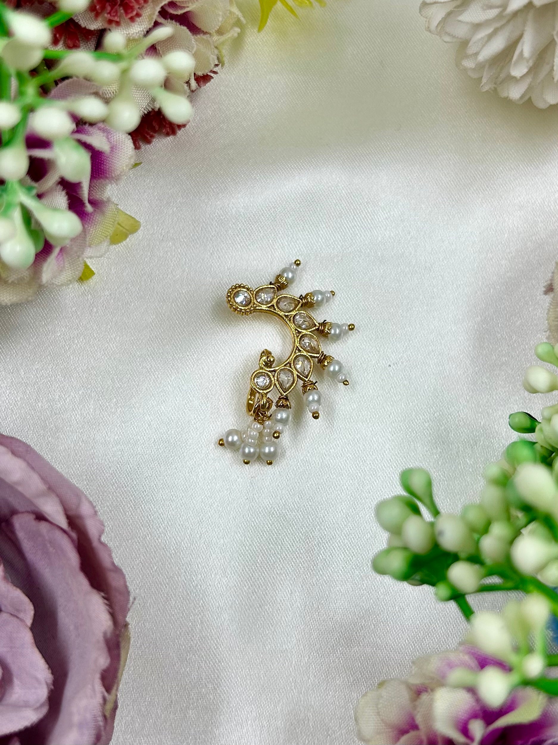 Multi Nose Ring detail shot showing intricate work