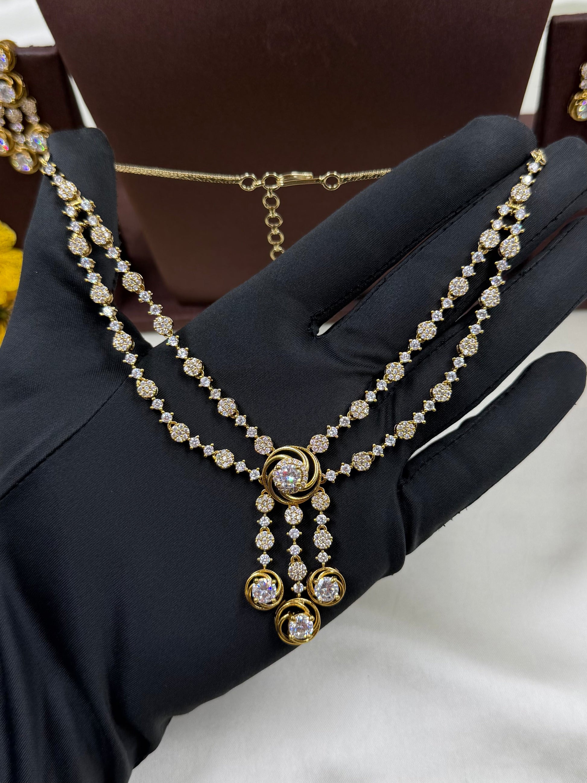 Jiya Necklace Set worn styled with traditional outfit