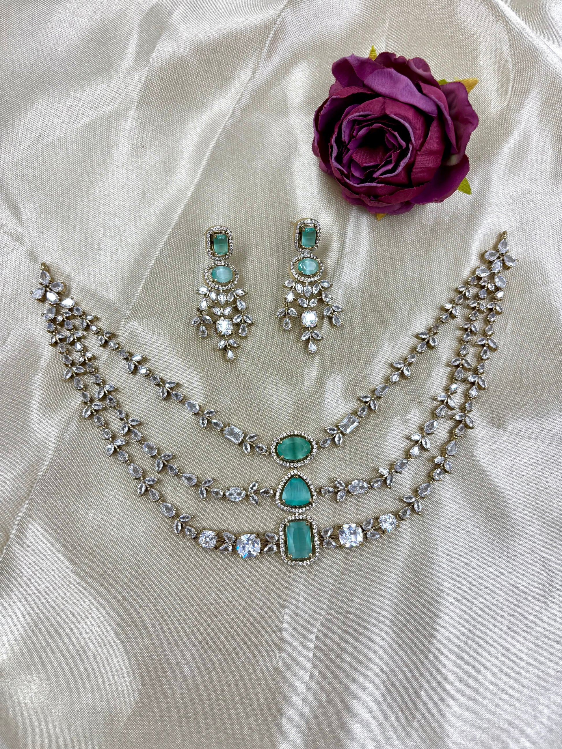 Green Jewellery detail shot showing Victorian work