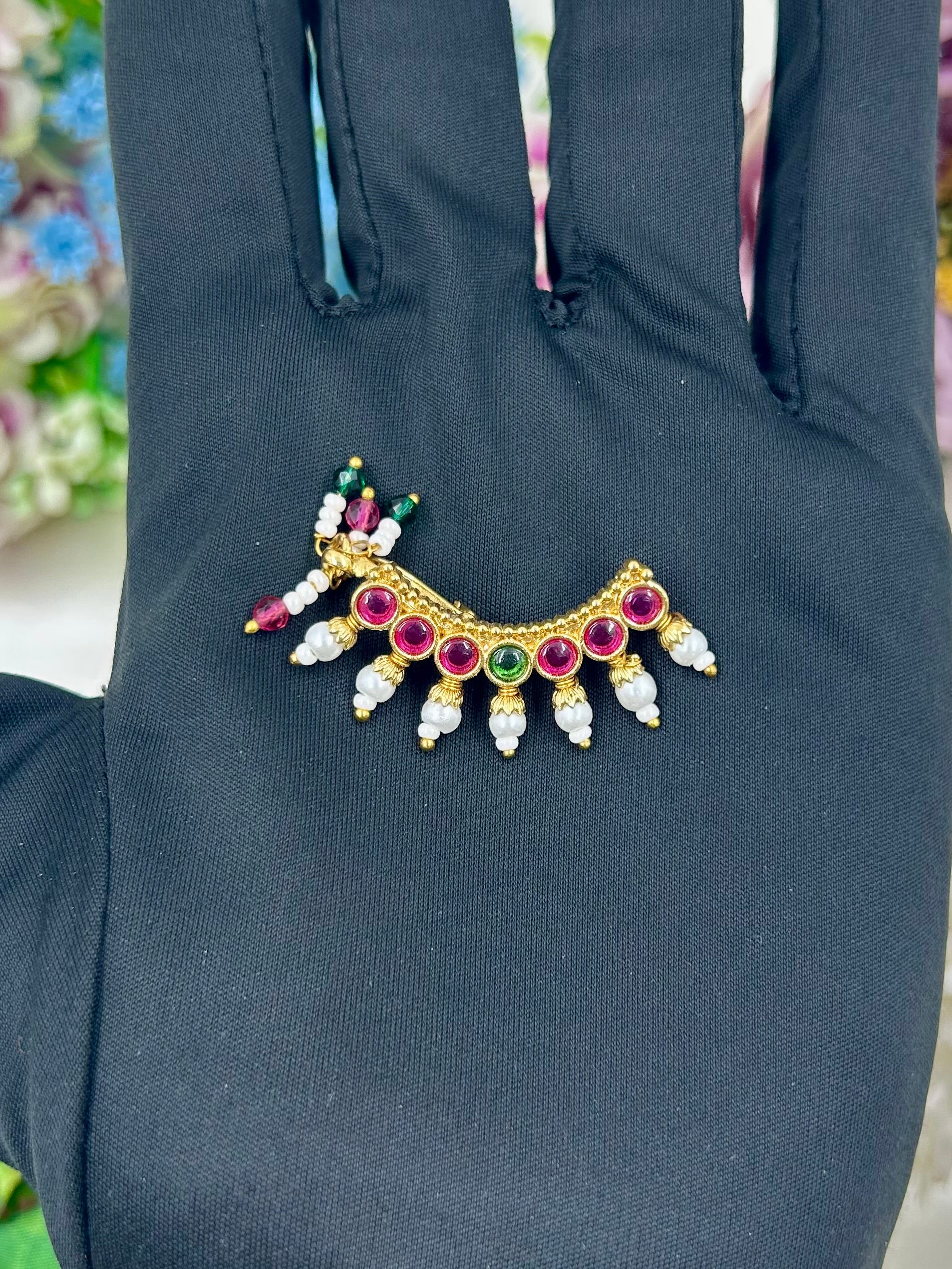Shweta Nose Ring worn styled with traditional outfit