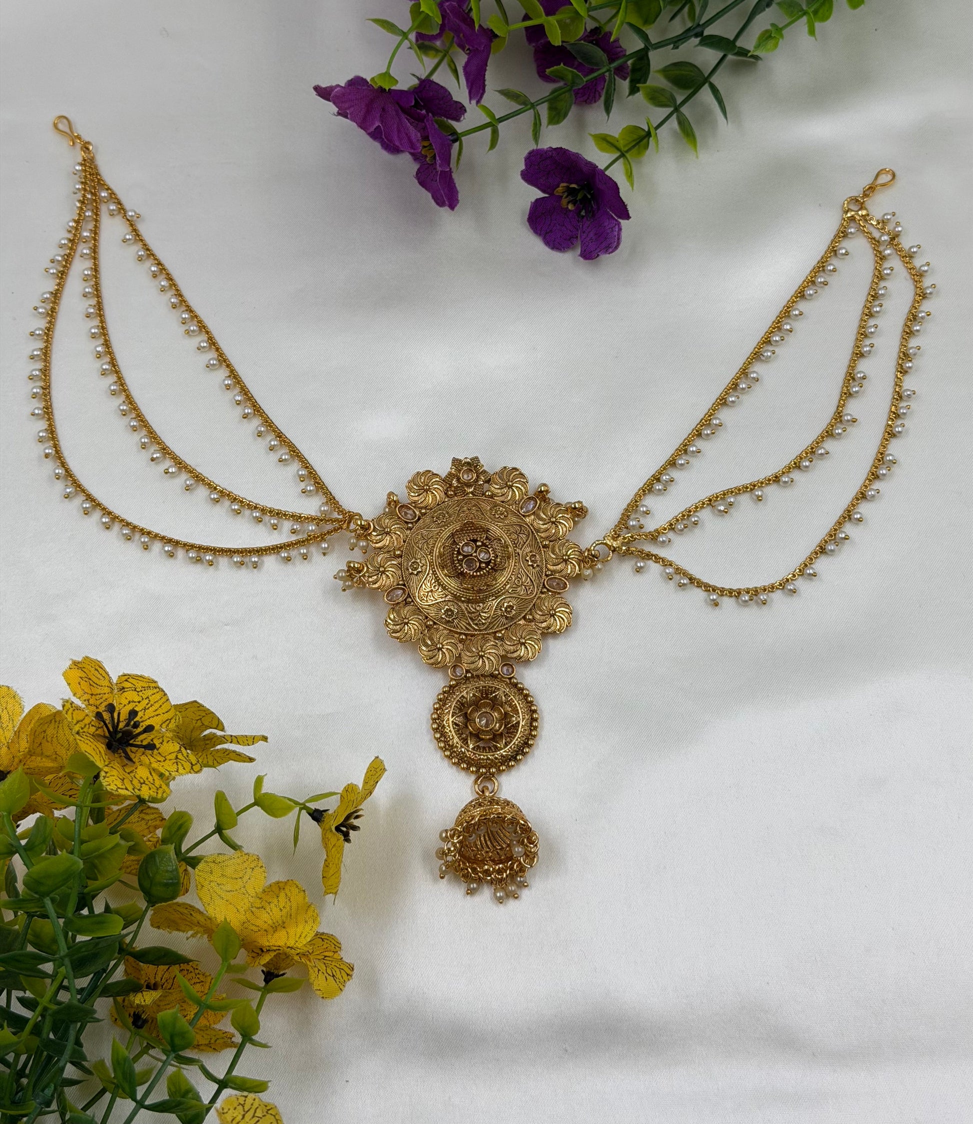 Swara Hair Pin worn styled with traditional outfit
