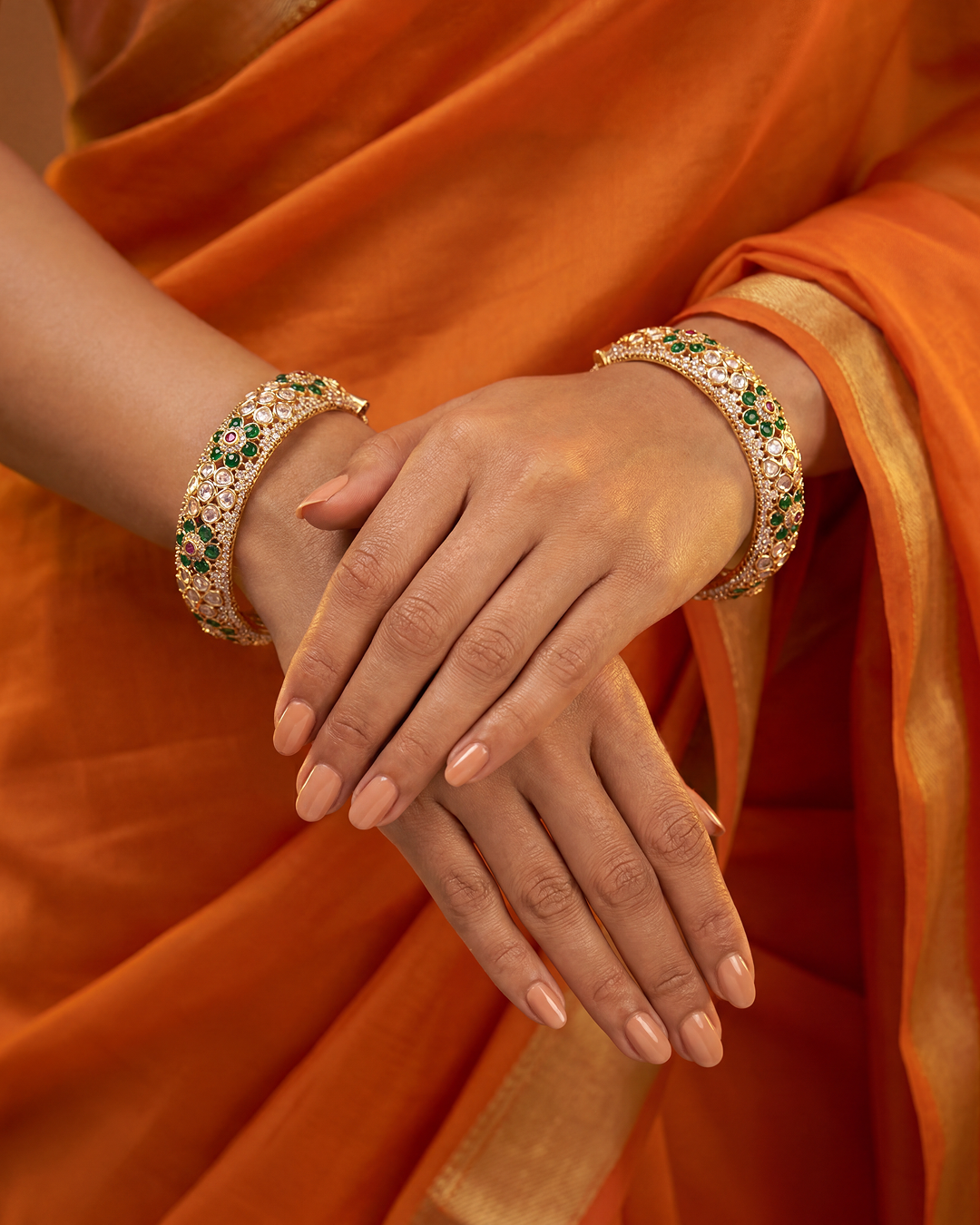 Mehira Vriksha Moissanite Bangles