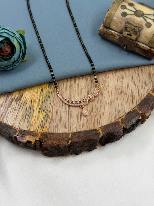 Asymmetrical Design Rose Gold Mangalsutra
