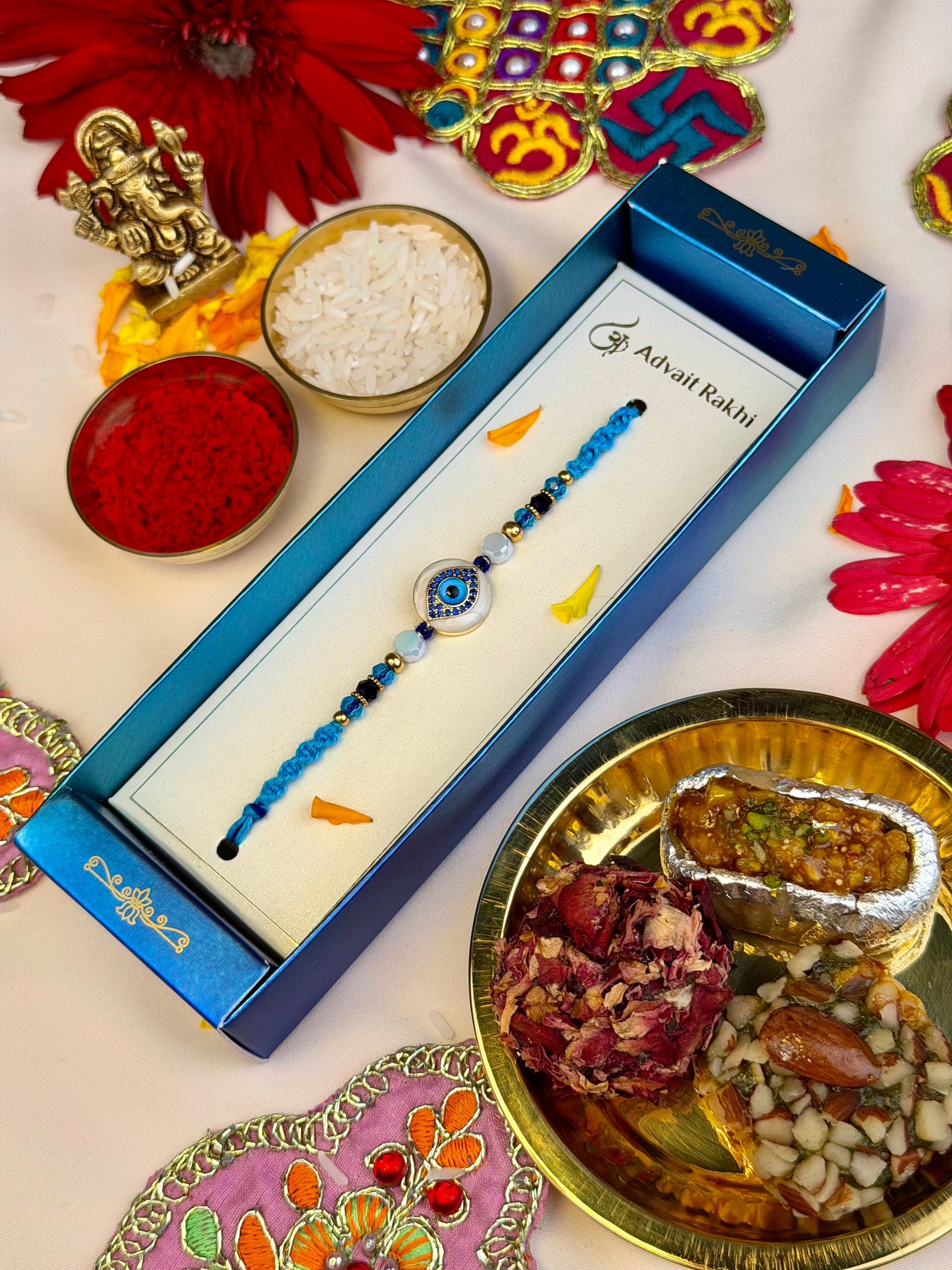 Rakhi detail shot showing intricate work