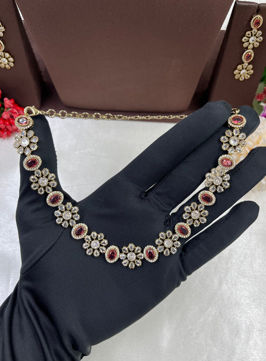 Renu Necklace Set worn styled with traditional outfit