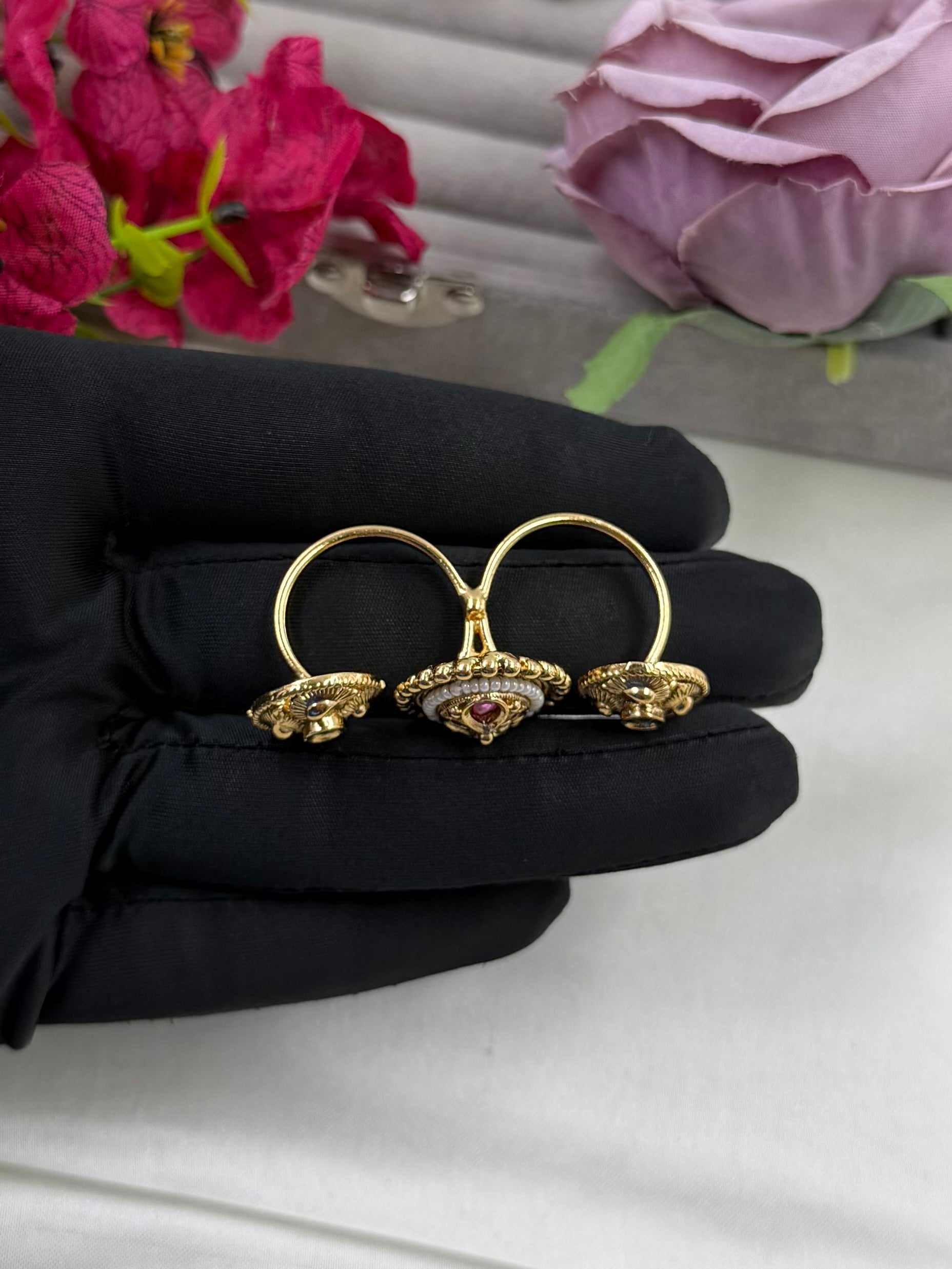 Multi Finger Ring detail shot showing intricate work