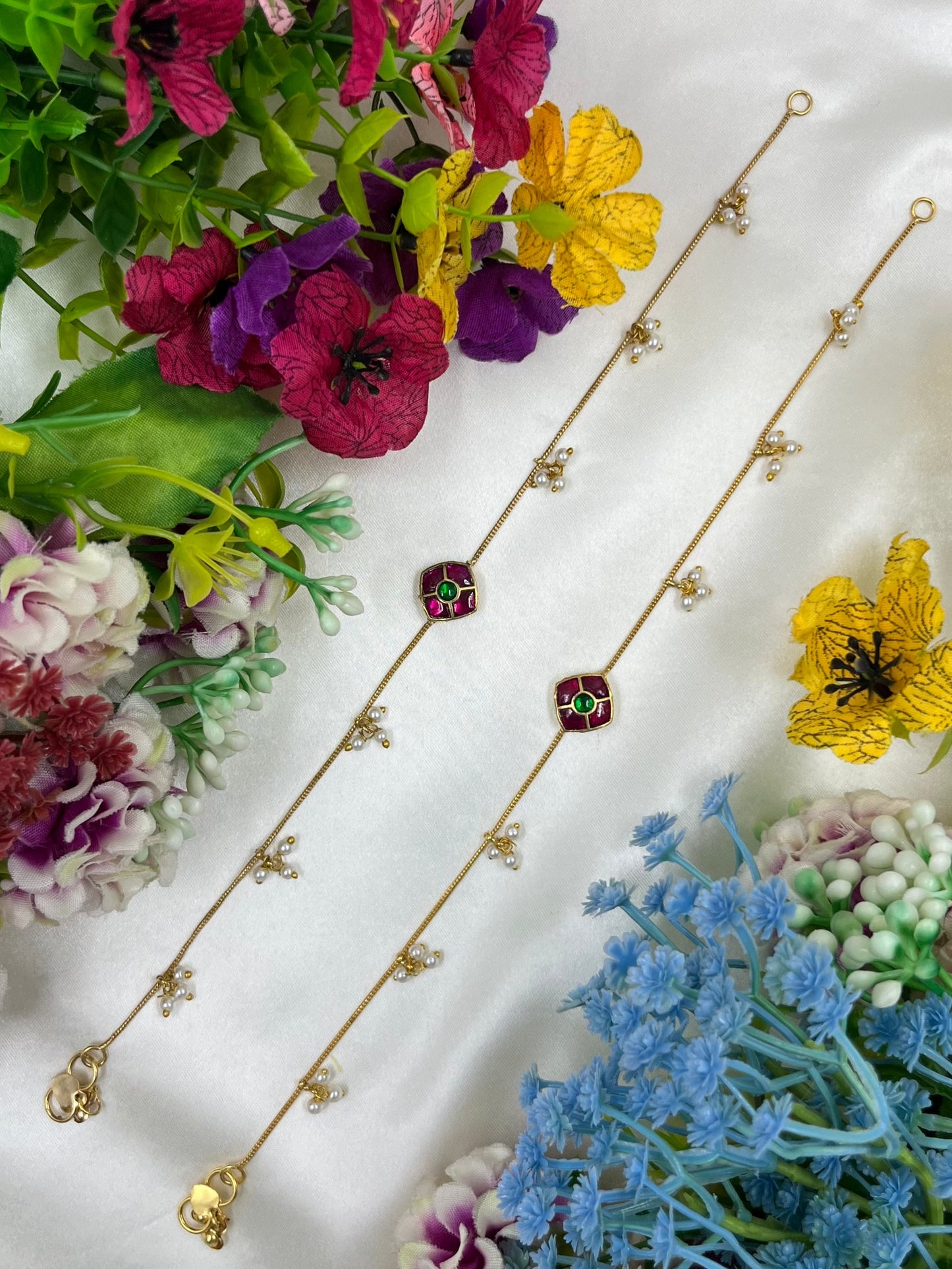 Sunita Pachi Kundan Anklet