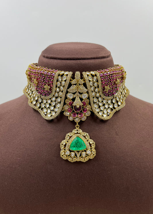 Pakhi Jaipuri Kundan Choker Necklace