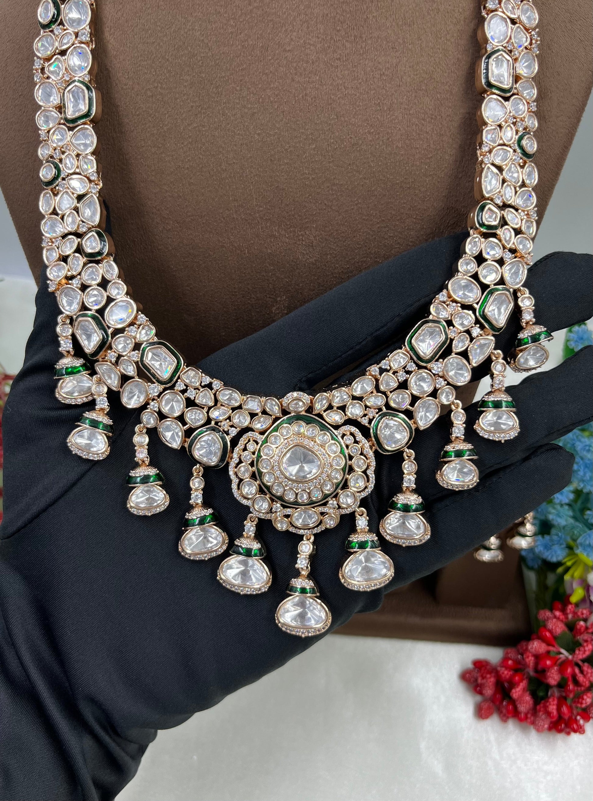 Rizvi Long Necklace Set worn styled with traditional outfit